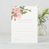 Waterverf spoeling Blush Roze Vrijgezellenfeest Ad Kaart (Staand voorkant)