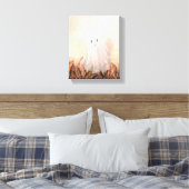 Waterverf spook op de weide canvas afdruk (Insitu (Slaapkamer))