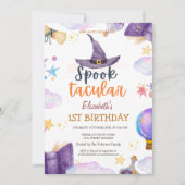 Waterverf Spook Tacular Halloween Verjaardag Kaart (Voorkant)