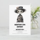 waterverf spooktacular birthday kaart (Staand voorkant)