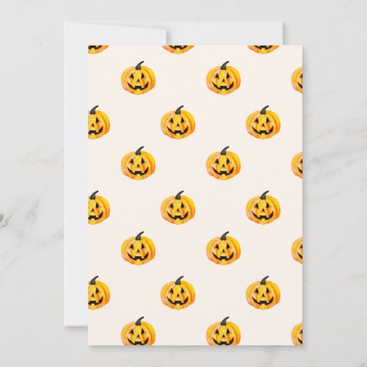 Waterverf Spooky Fun Halloween Party Kaart (Achterkant)