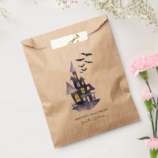 Waterverf Spooky House Bedankzakje (Gezegeld)