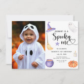 Waterverf Spooky One Halloween 1st Birthday Kaart (Voorkant)