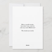 Waterverf Spooky Pumpkins Haunted House Halloween Feestdagenkaart (Achterkant)