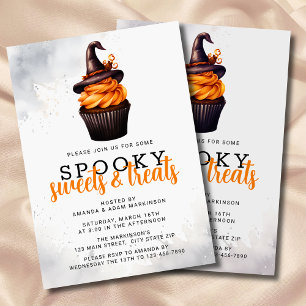 Waterverf Spooky Sweets & Treats Halloween Party Kaart