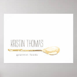 Waterverf Spoon Catering, Chef Poster