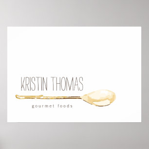 Waterverf Spoon Catering, Chef Poster