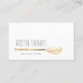 Waterverf Spoon Catering, Chef Visitekaartje (Voorkant)