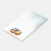 Waterverf Sport Balls Lined Post-it Notes (Schuin)