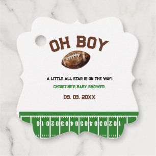 Waterverf Sport Football Baby shower Bedankjes Labels