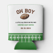 Waterverf Sport Football Baby shower Blikjeskoeler (Achterkant)