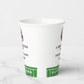 Waterverf Sport Football Baby shower Papieren Bekers (Links)