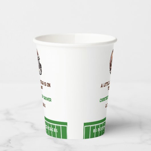 Waterverf Sport Football Baby shower Papieren Bekers (Links)