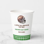 Waterverf Sport Football Baby shower Papieren Bekers (Voorkant)