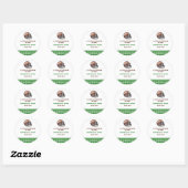 Waterverf Sport Football Baby shower Ronde Sticker (Vel)