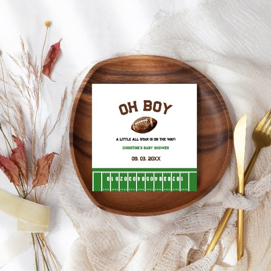 Waterverf Sport Football Baby shower Servet