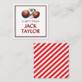 Waterverf Sports Boys Gepersonaliseerde Gift Enclo Notitiekaartje (Voorkant / Achterkant)