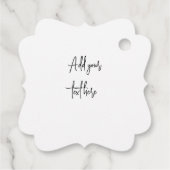 Waterverf Spray of Blue Flowers Grazie Mille Bedankjes Labels (Achterkant)