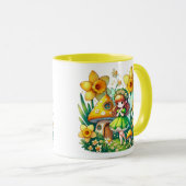 Waterverf Spring Baby Fairy Mok (Voorkant rechts)