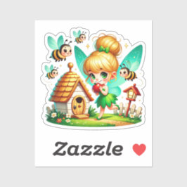 Waterverf Spring Baby Fairy Sticker