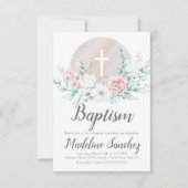 Waterverf Spring Baptism Floral Baby Dedication Kaart (Voorkant)