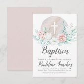 Waterverf Spring Baptism Floral Baby Dedication Kaart (Voorkant / Achterkant)