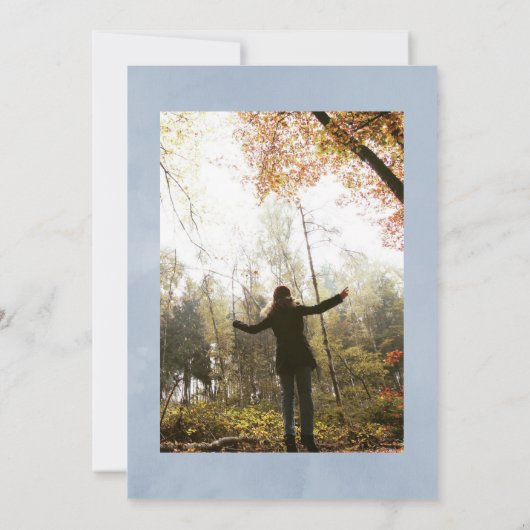 Waterverf Spring Birch Tree Celebration of Life Kaart (Achterkant)