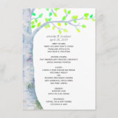 Waterverf Spring Birch Tree Wedding Menu (Voorkant)