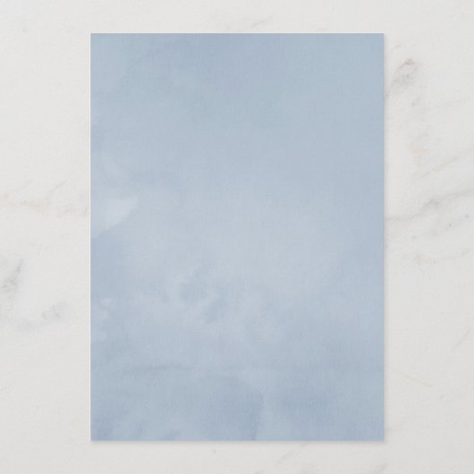 Waterverf Spring Birch Tree Wedding Menu (Achterkant)