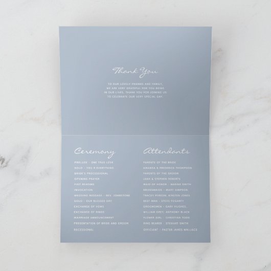 Waterverf Spring Birch Tree Wedding Programma (Binnen)