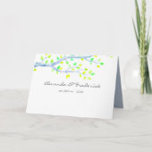 Waterverf Spring Birch Tree Wedding Programma (Voorkant)