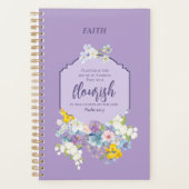 Waterverf Spring Bloemen Bijbelvers Gepersonalisee Planner (Voorkant)