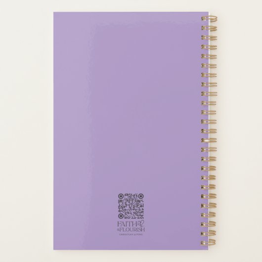 Waterverf Spring Bloemen Bijbelvers Gepersonalisee Planner (Achterkant)