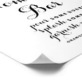 Waterverf Spring Blooms Baby shower Mam-osa Bar Poster (Hoek)