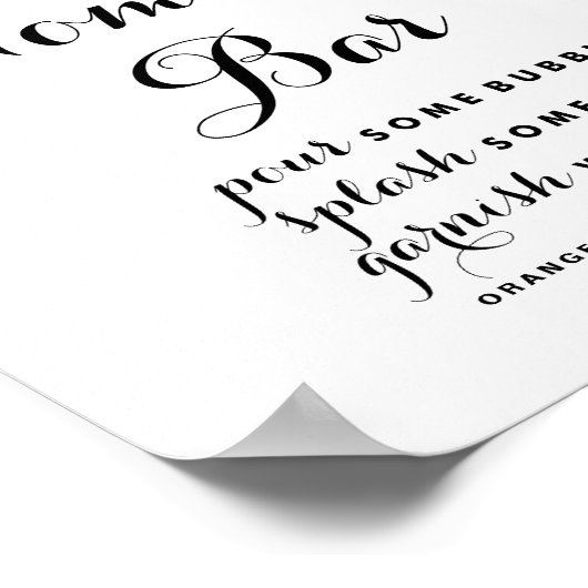 Waterverf Spring Blooms Baby shower Mam-osa Bar Poster (Hoek)