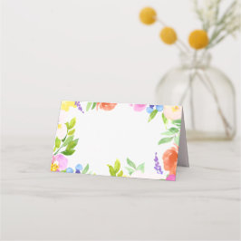 Waterverf Spring Blooms Custom Florence Place Card Plaatskaartje