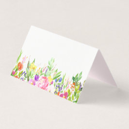 Waterverf Spring Blooms Florence Place Cards Kaart