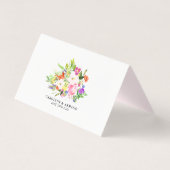 Waterverf Spring Blooms Florence Place Cards Kaart (Achterkant)