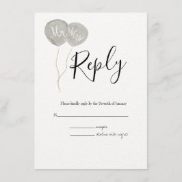 Waterverf Spring Botanische RSVP bruiloft Informatiekaartje