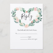 Waterverf Spring Botanische RSVP bruiloft Informatiekaartje (Voorkant)