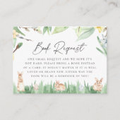 Waterverf Spring Bunnies Baby shower Boek Aanvraag Informatiekaartje (Voorkant)