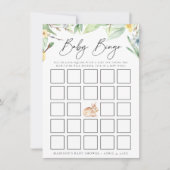 Waterverf Spring Bunny Baby shower Bingo Kaart (Voorkant)