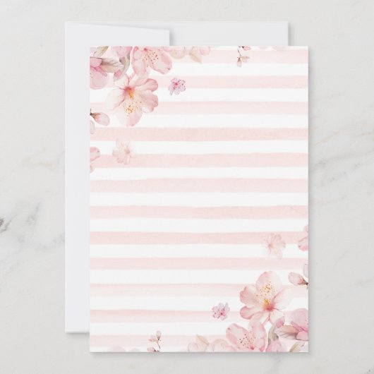 Waterverf Spring Cherry Blossom 21st Birthday Kaart (Achterkant)