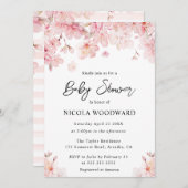 Waterverf Spring Cherry Blossom Baby shower Kaart (Voorkant / Achterkant)