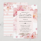 Waterverf Spring Cherry Blossom Sweet Sixteen Kaart (Voorkant / Achterkant)