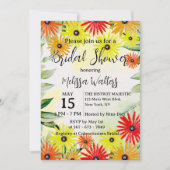 Waterverf Spring Daisy Flowers Vrijgezellenfeest Kaart (Voorkant)