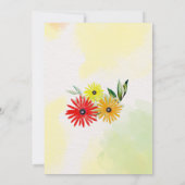 Waterverf Spring Daisy Flowers Vrijgezellenfeest Kaart (Achterkant)