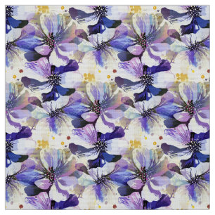 Waterverf Spring Delphinium Gardening Flowers Stof