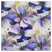 Waterverf Spring Delphinium Gardening Flowers Stof (Close Up)