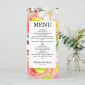 Waterverf Spring flatMenu Kaart (Staand voorkant)